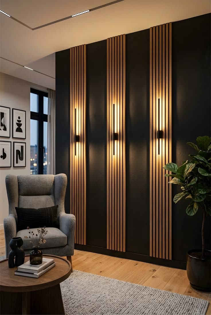 Client lounge with warm lighting and seating