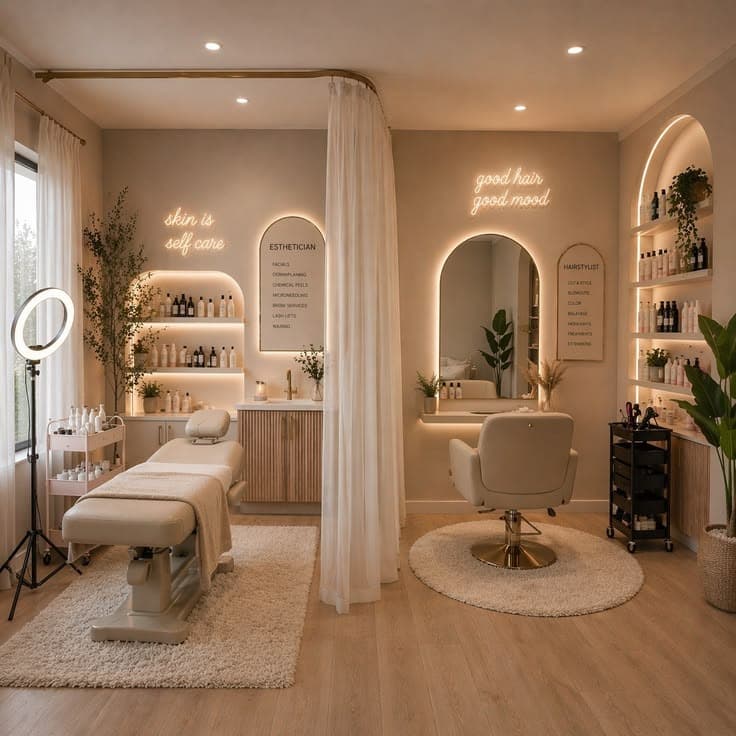 Lash extension salon suite inspiration